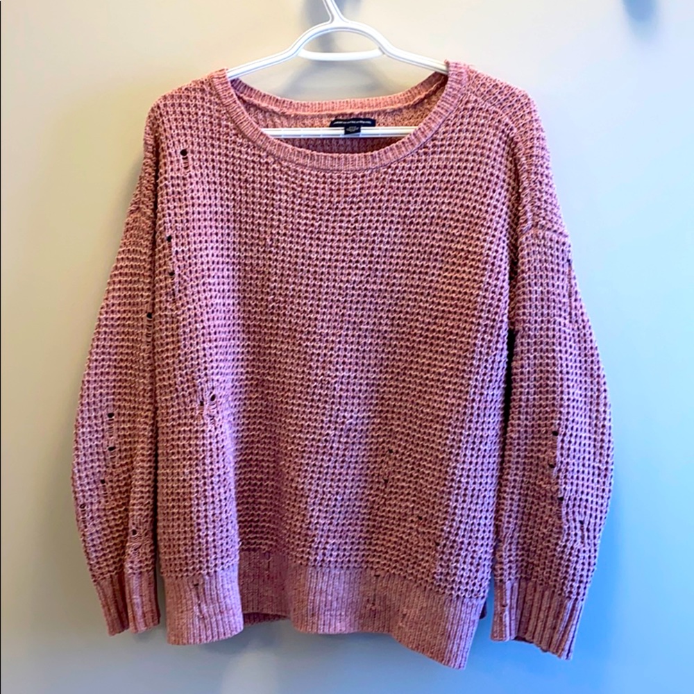 American Eagle size M Distressed Knit Sweater